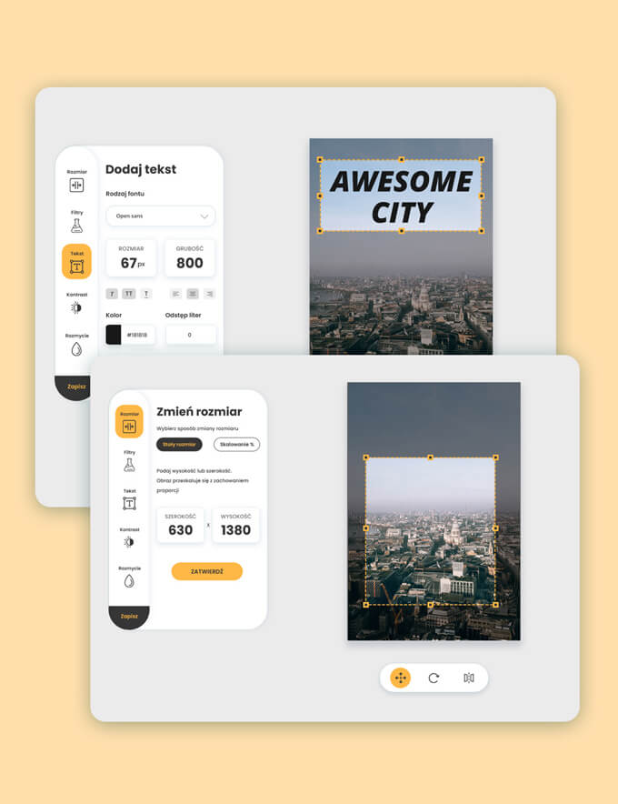 Projekt aplikacji internetowej do obróbki zdjęć online