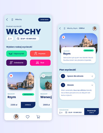 Projekt aplikacji mobilnej dla biura podróży
