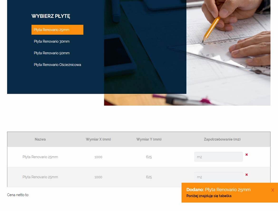 Taureca aplikacja kalulator budowlany dla ecovario