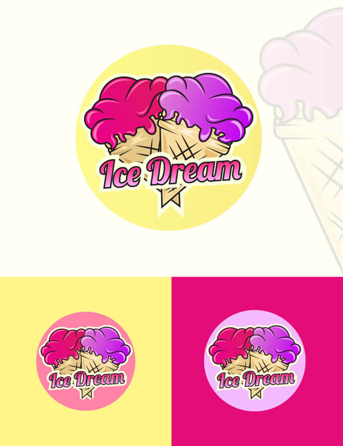 Logo dla cukierni, lodziarni