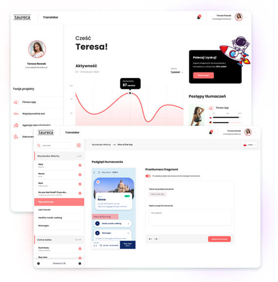 Aplikacja internetowa translator służąca do tłumaczenia tekstów, stron internetowych oraz aplikacji