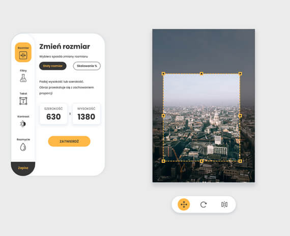 Projekt aplikacji internetowej, modułu wtyczki Wordpress do obróki zdjęć