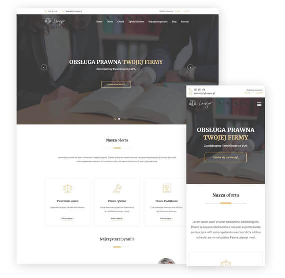 Przykład responsywnej strony internetowej