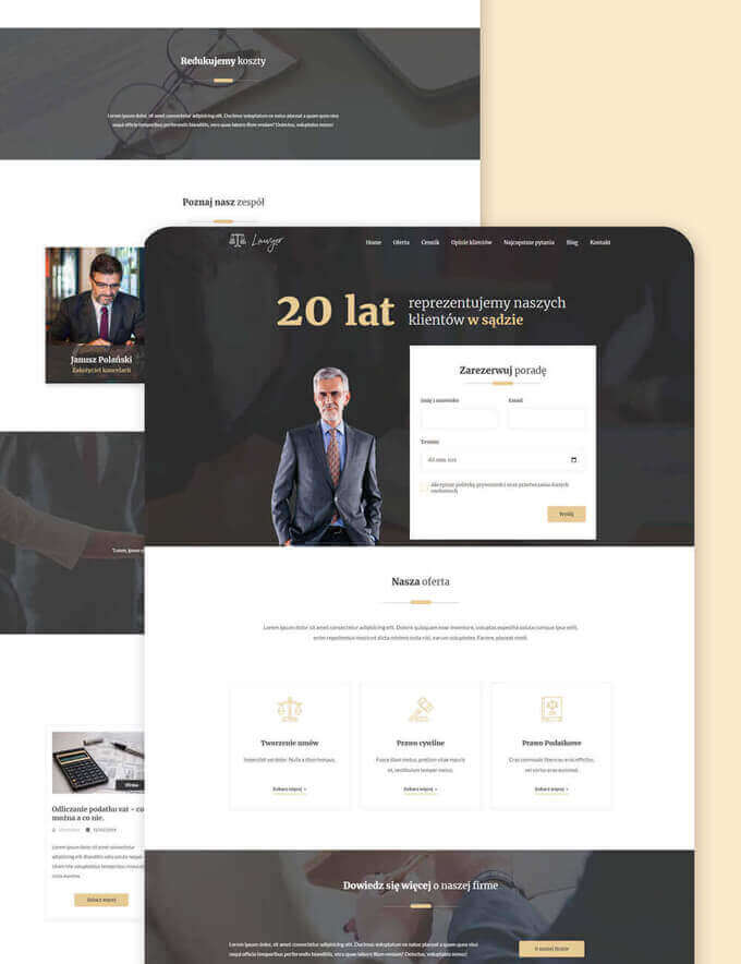 Strona internetowa dla branży prawniczej