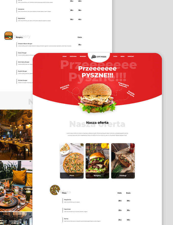 Strona internetowa dla restauracji