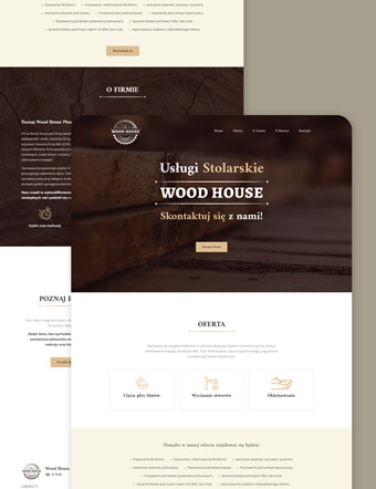 Strona interentowa dla stolarza, zakładu stolarskiego