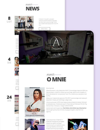 Strona internetowa dla branży beauty