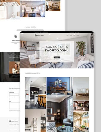 Strona internetowa dla dekoratora wnętrz