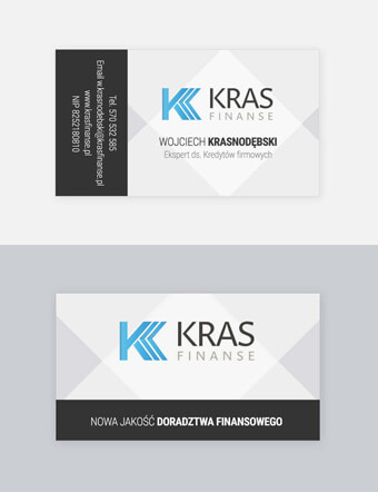 Projekt wizytówki dla doradcy finansowego, kredytowego